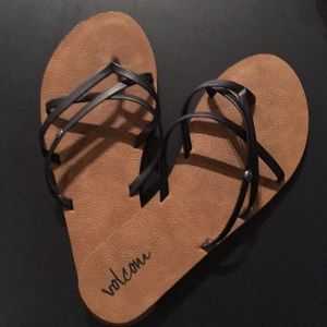 Volcom Black Flip-Flops